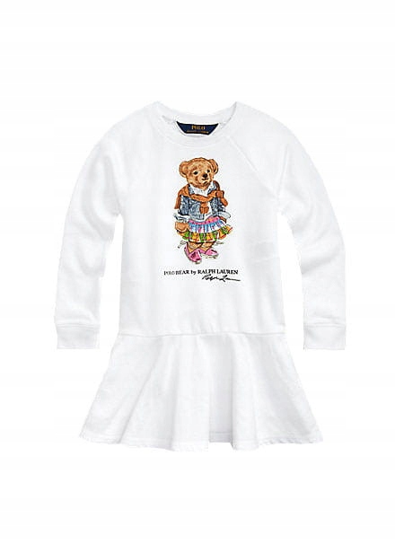 POLO Ralph Kids Girls Sukienka Logo M 8-10 lat