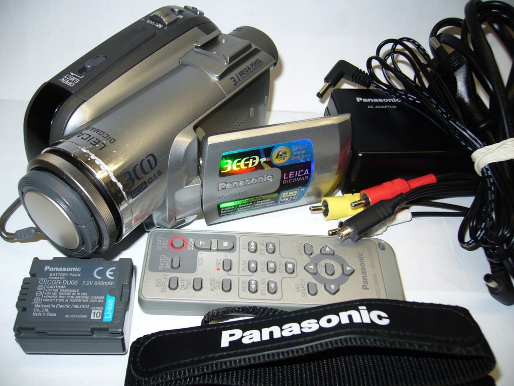 PANASONIC NV-GS 320 - przetwornik 3CCD , zgraj kasety MiniDV, komplet