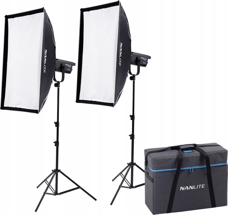 Zestaw Lampa Nanlite FS-150B LED Bi-color +Statywy +Softboxy +Torba