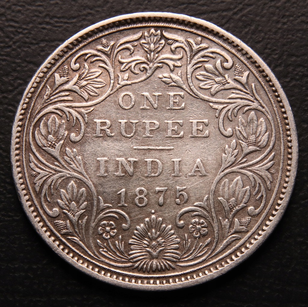 ANK INDIE VICTORIA QUEEN ONE RUPEE 1875