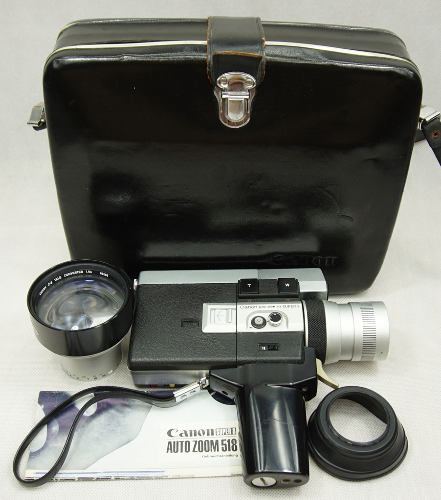 Kamera CANON Auto zoom 518 SUPER 8 z torbą i dodatkowym obiektywem