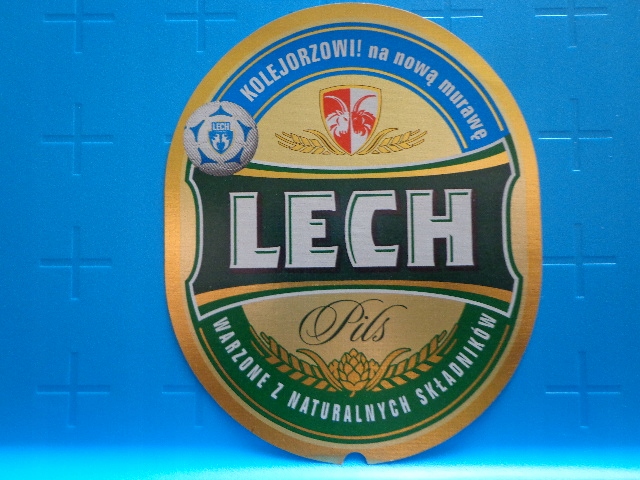 Etykieta motyw sportowy Lech Poznań