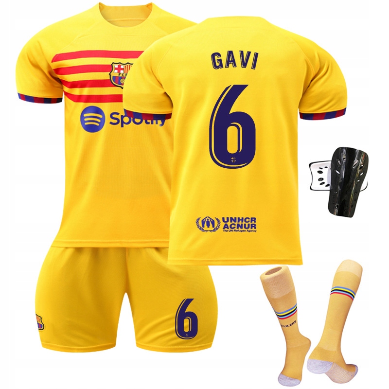 FCバルセロナ 22/23 GAVI #6 Futbol Club Barcelona Koszulka First Set 2023/2024 - GAVI 6