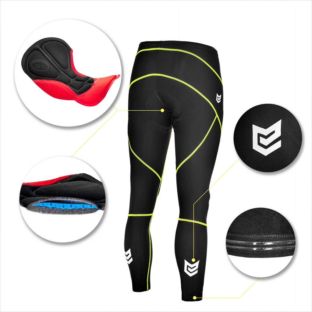 Spodnie rowerowe na rower z wkładką 4D żelową XL - 8643766631