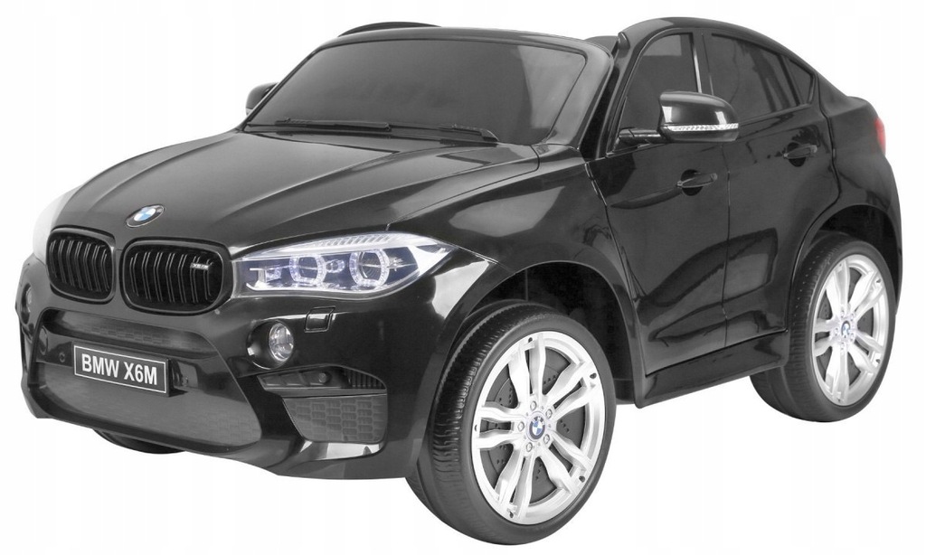 BMW X6M XXL dla 2 dzieci Czarny + Pilot + Ekoskóra + Pasy + Wolny Start + M