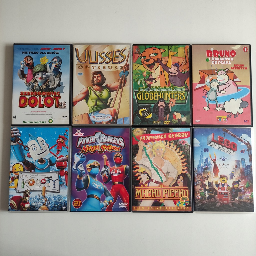 PAKIET BAJEK DLA DZIECI - Lego Przygoda - Machu Picchu - Roboty - 8x DVD