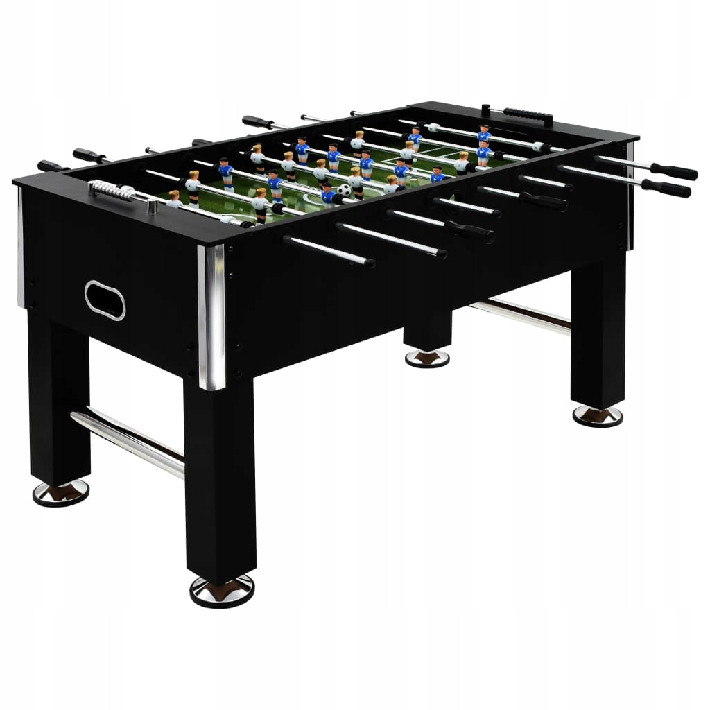 Stół do gry w piłkarzyki, 140x74,5x87,5 cm, czarny
