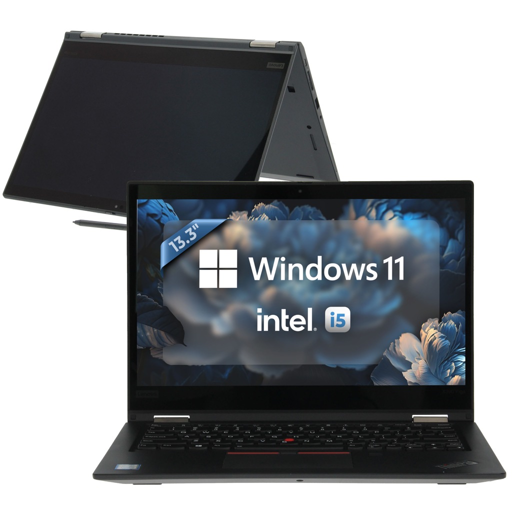 Laptop 2w1 Lenovo Yoga x390 i5-8365U 16 GB 1TB SSD 13,3" IPS Win11Pro