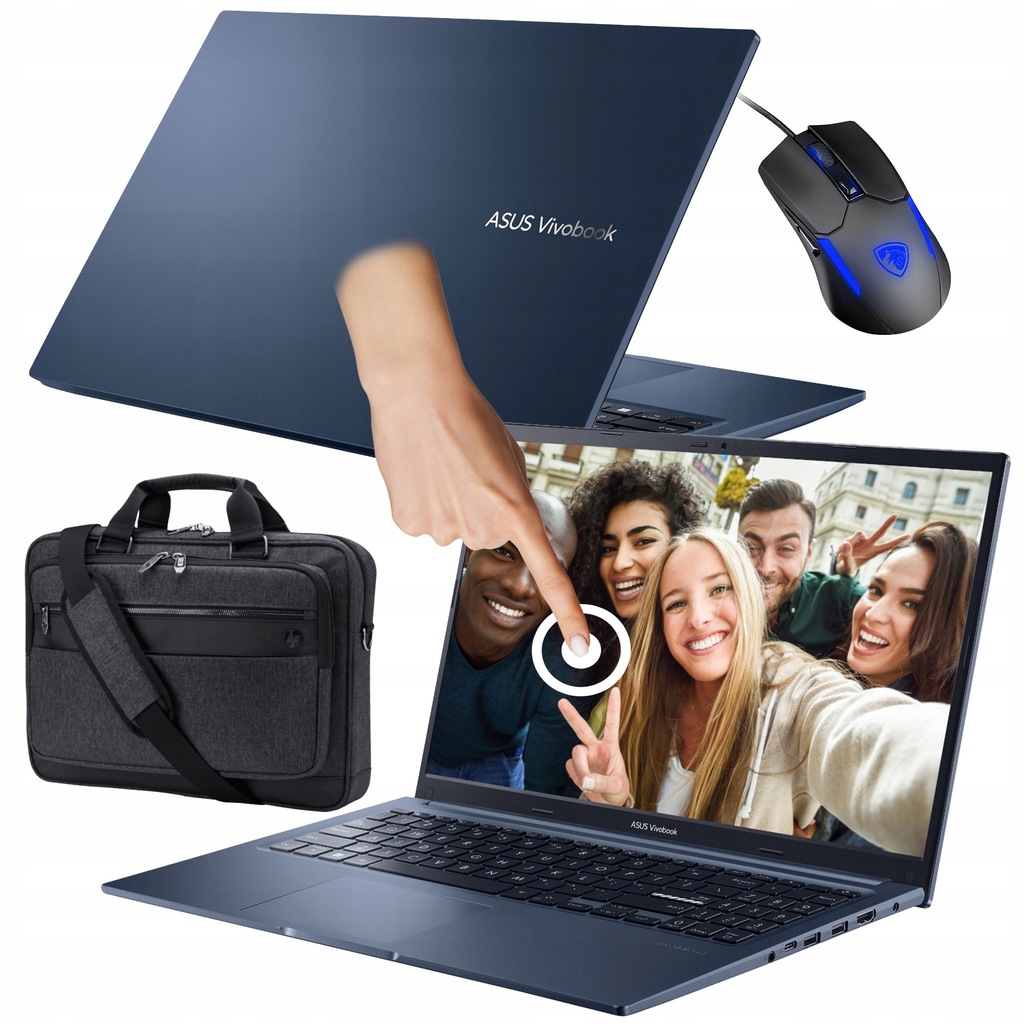 DOTYKOWY LAPTOP ASUS VIVOBOOK 1502 i7-12gen 24/1TB PCIe FHD 15 CALI Win11H