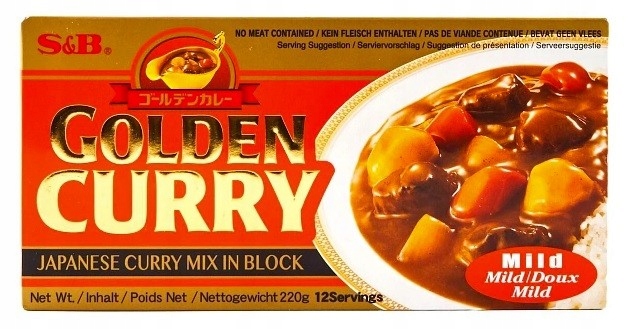 Japońskie Golden Curry Mild (łagodne) 220 g S&