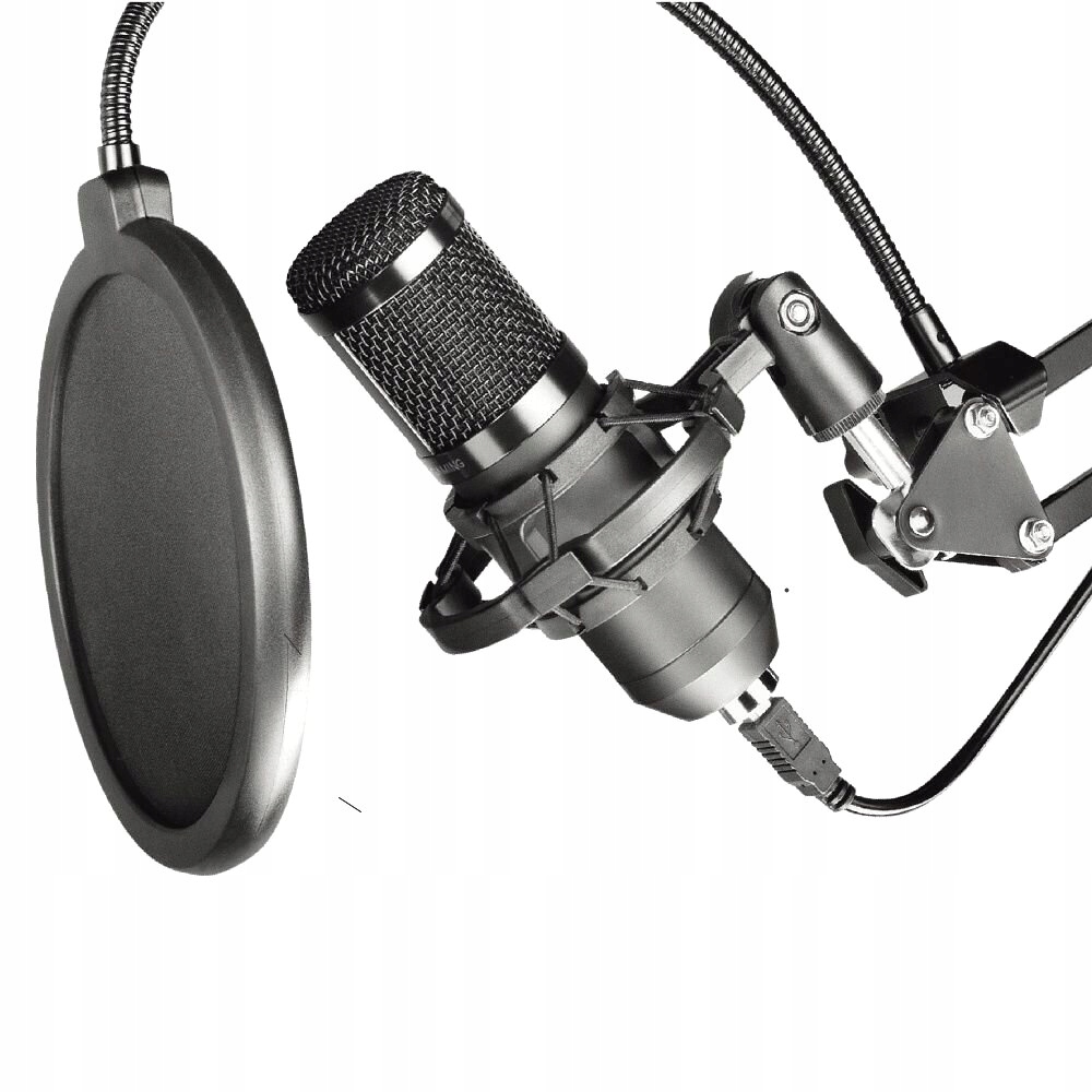 MIKROFON NA WYSIĘGNIKU POJEMNOŚCIOWY Z MEMBRANĄ AC-03 20Hz-20KHz 32OHM USB