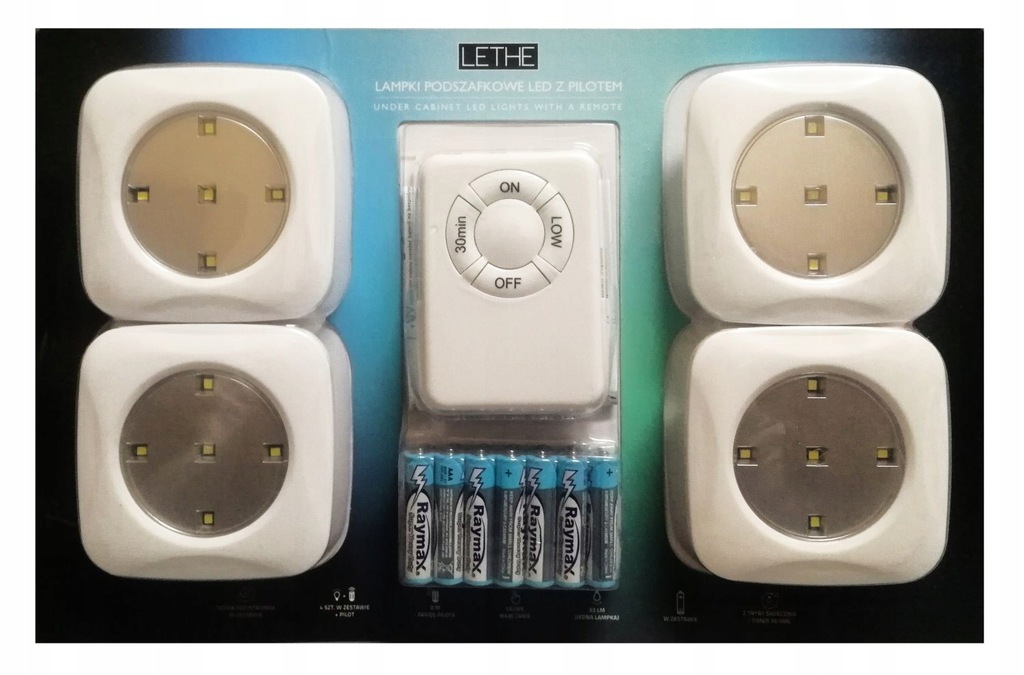 Lampki Podszafkowe LED Pilot Baterie Timer