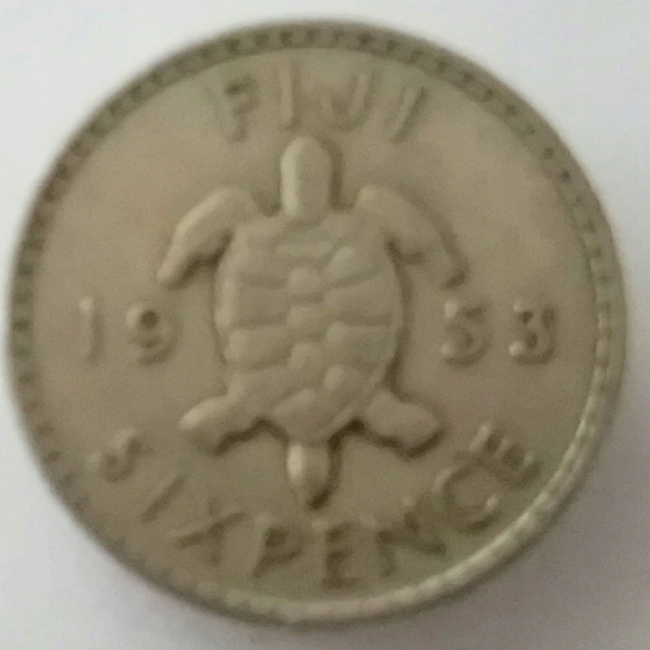 Fiji / Fidżi - 1953 sixpence / sześć pensów nr 1