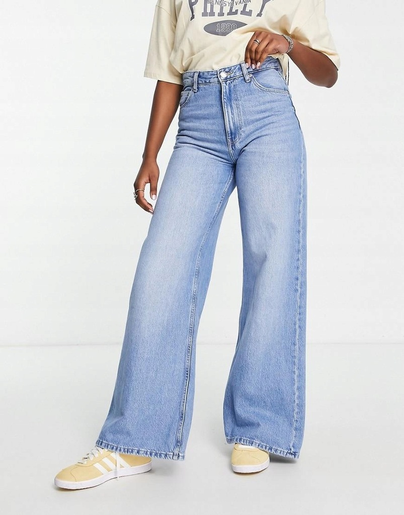 BERSHKA SPODNIE DAD JEANS SLOUCHY XW1 XXC__L