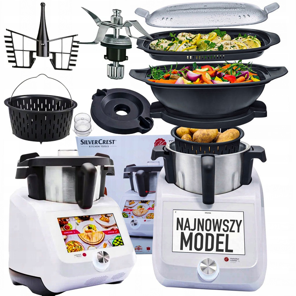 LIDLOMIX MONSIEUR CUISINE 2023 SMART 8 ROBOT Menu PL MOCNY NAJNOWSZY