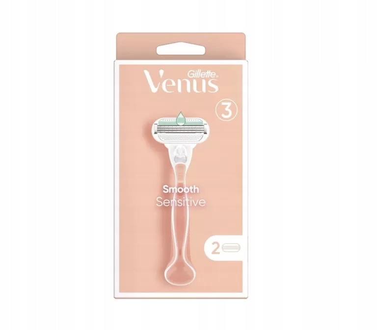 GILLETTE VENUS3 MASZYNKA DO GOLENIA DLA KOBIET SMOOTH SENSITIVE 2 WKŁADY