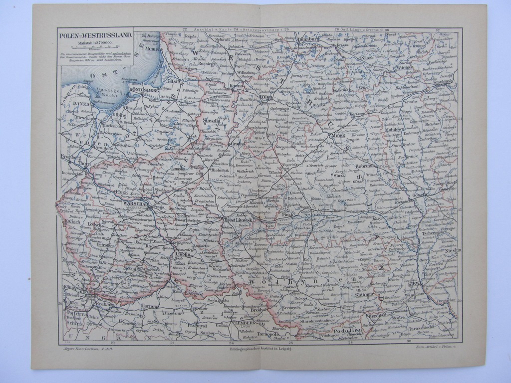 POLSKA KRESY WSCHODNIE mapa 1889 r. 7027120923 oficjalne archiwum