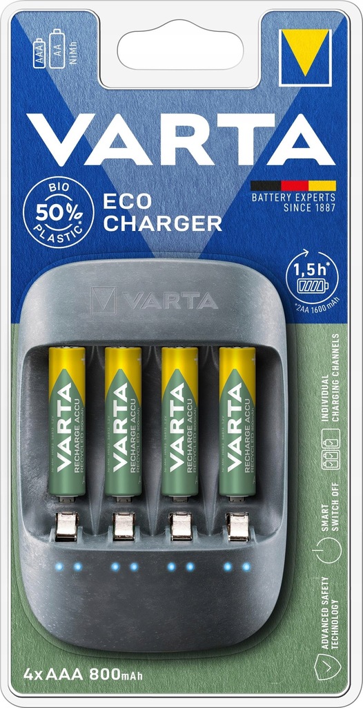 Ładowarka akumulatorków VARTA ECO CHARGER + 4 x AA