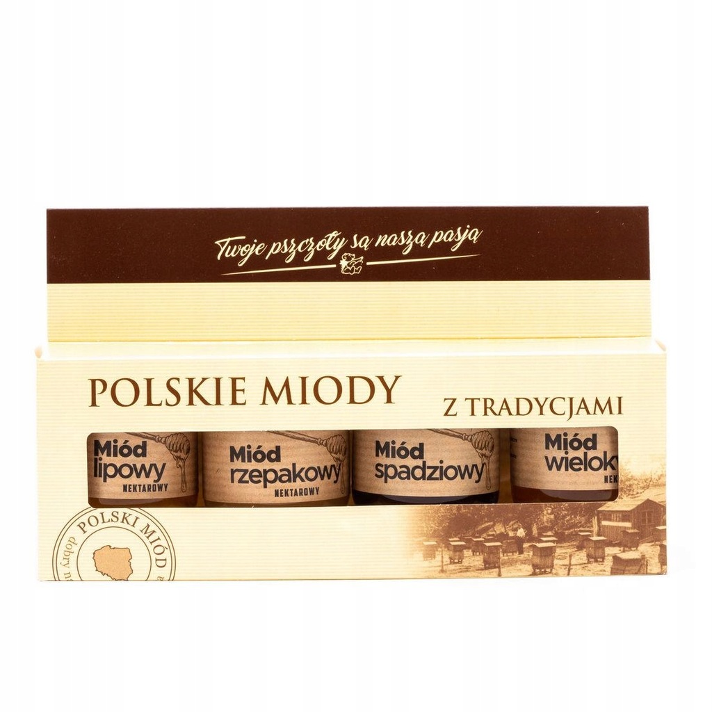 Łysoń zestaw miodów 4 x 50 g Łysoń zestaw miodów 4