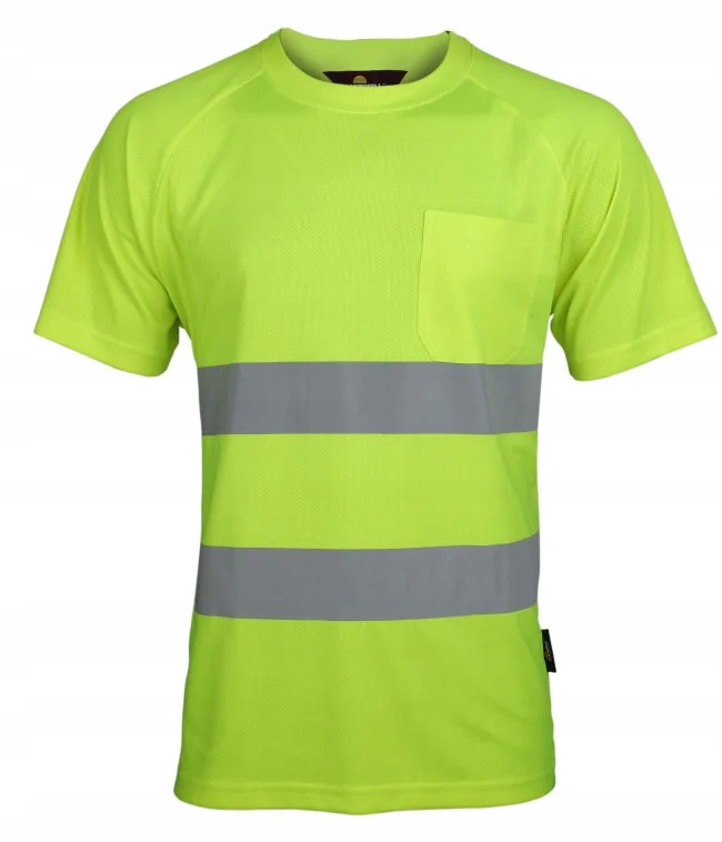 T-shirt ostrzegawczy żółty Vizwell VWTS01-AY/XL
