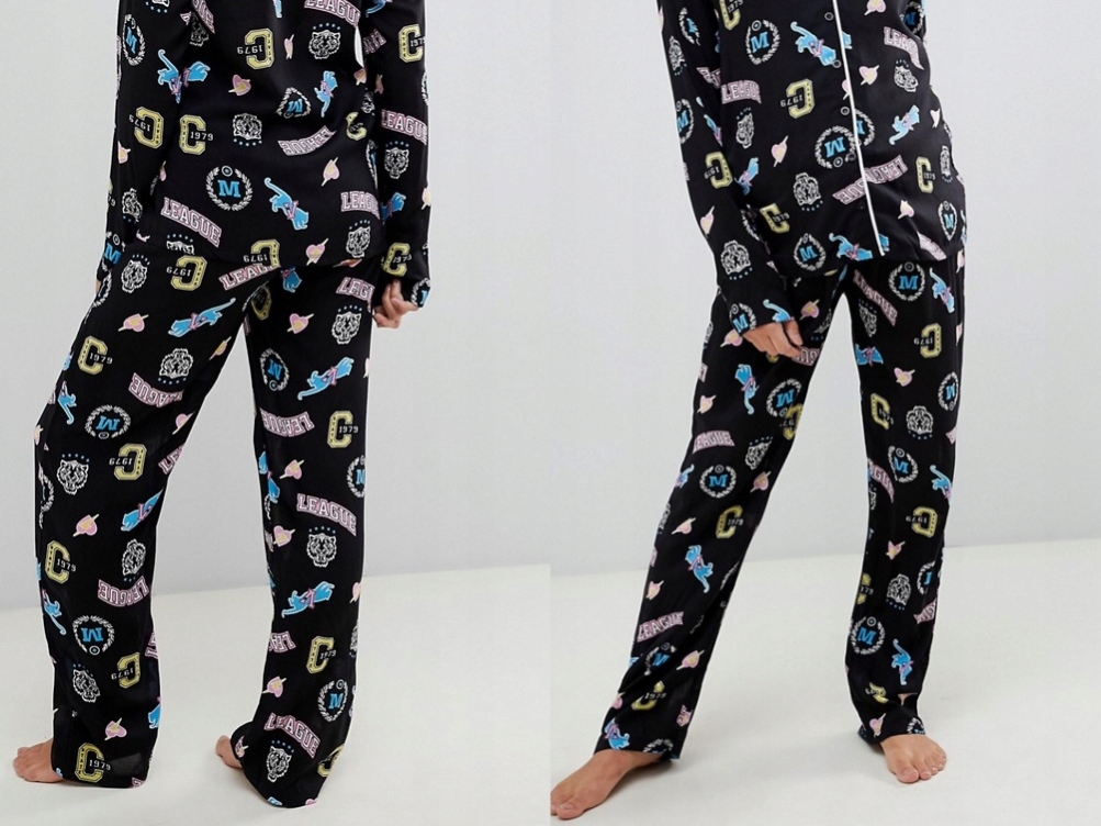 Desig ciążowe spodnie od piżamy z nadrukiem XXL/44