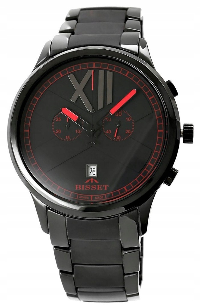 Zegarek Męski BISSET BSFE11 CHRONO CERAMIKA Swiss