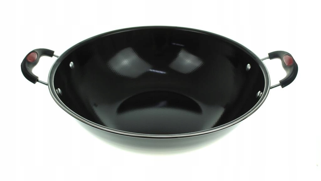Wok czarny z uszami 37x30x9 cm BLS-146