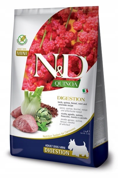 FARMINA N&D Quinoa Dog Digestion Adult Mini - sucha karma dla psa - 800
