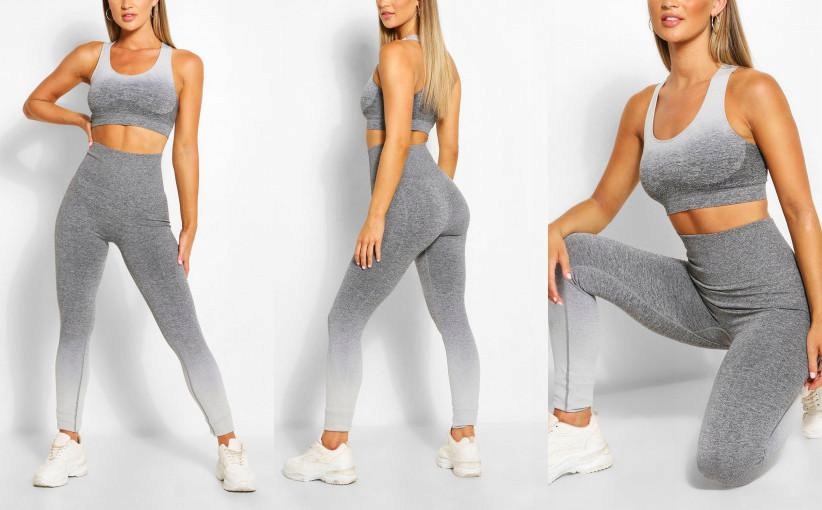 1E5B13*BOOHOO SPORTOWE LEGGINSY OMBRE 38 R00