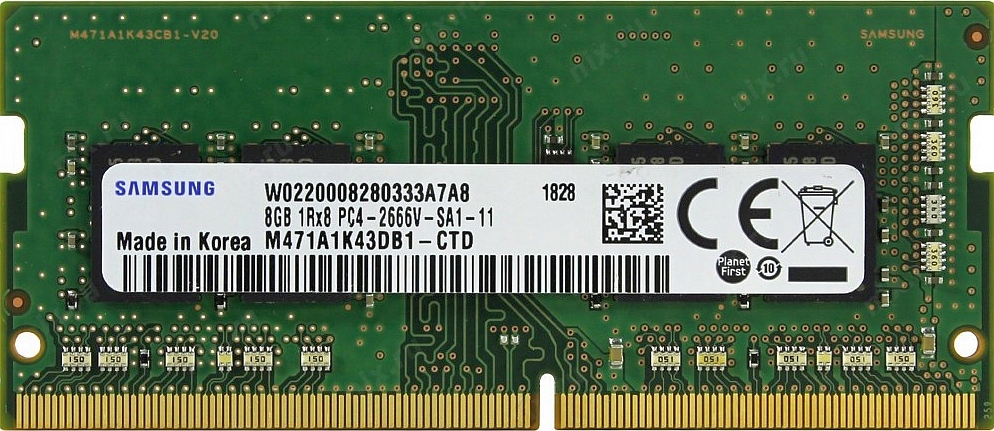 SAMSUNG 8GB RAM PC4-2666V-SA1-11 M471A1K43DB1-CTD - 9476349225