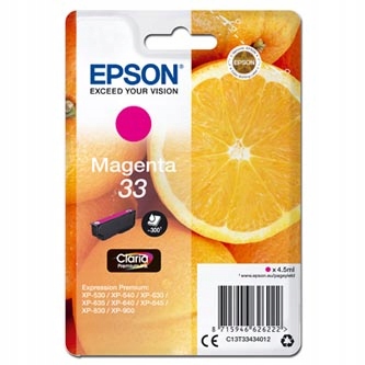 Epson oryginalny ink / tusz C13T33434012, T33, magenta, 4,5ml, Epson Expres