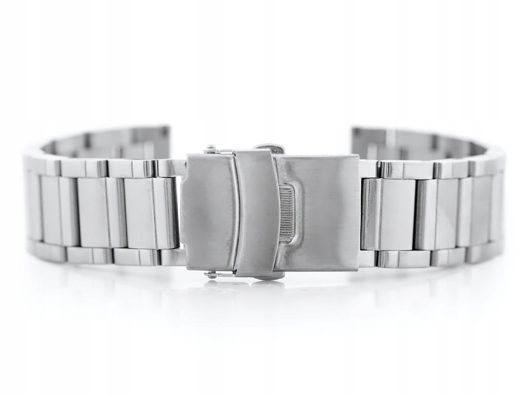 Bransoleta Pacific Model 10 solid - srebrna 24mm