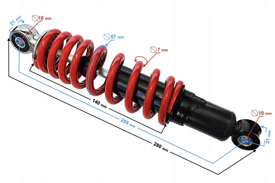 Amortyzator ATV 110 25cm/ 7mm