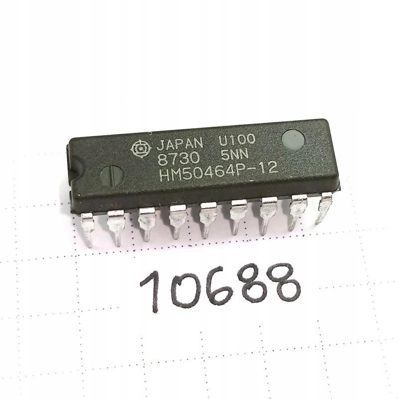 Układ 50464 Pamięć DRAM 256K 64Kx1 120ns NMOS Hitachi HM50464P-12 DIP18