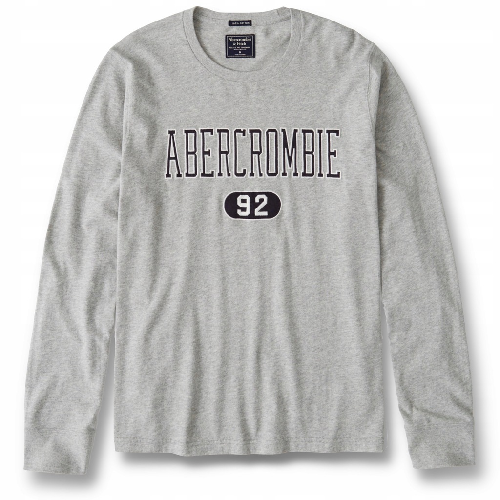 T-shirt męski Long-Sleeve Logo Tee ABERCROMBIE M