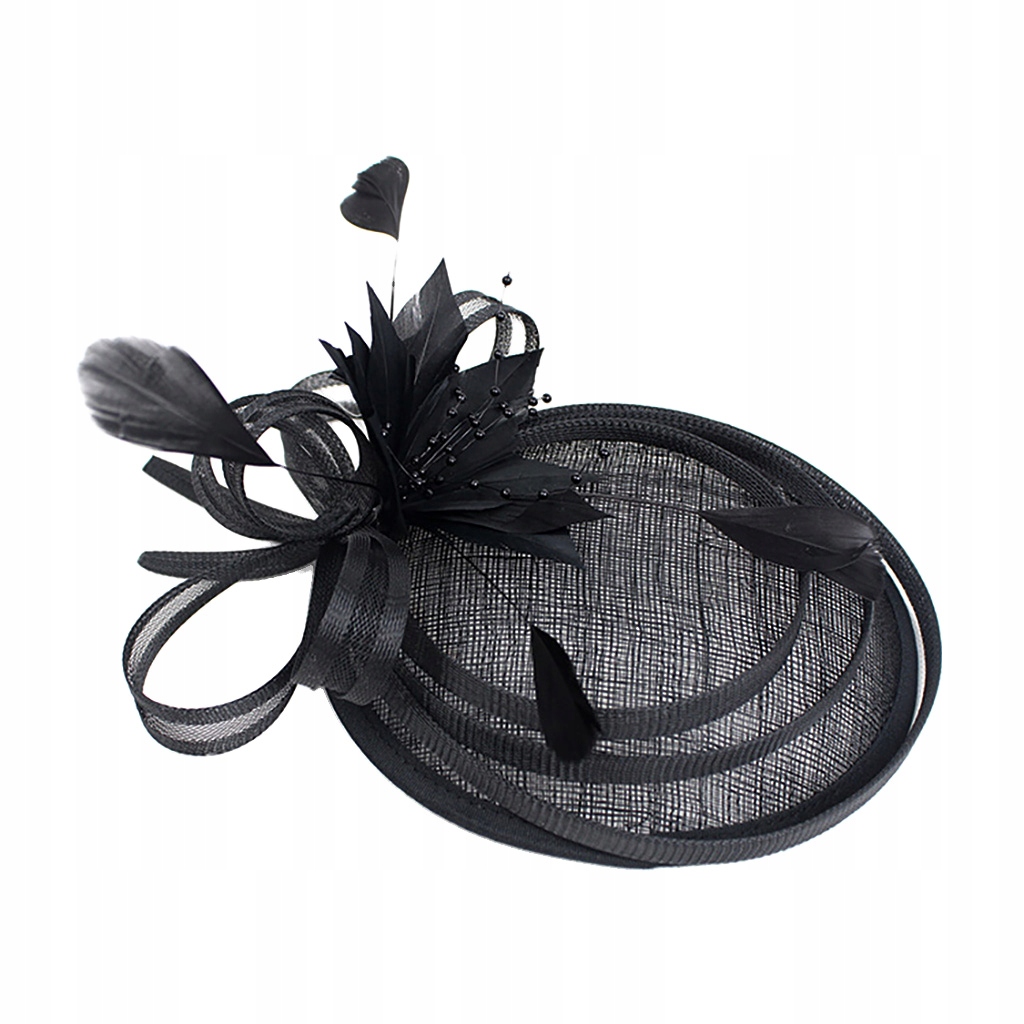 1 sztuka Fascinator Side Hat - Czarny