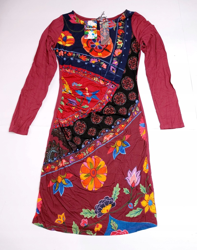 DESIGUAL sukienka MACARENA marszczenia EU XL 42