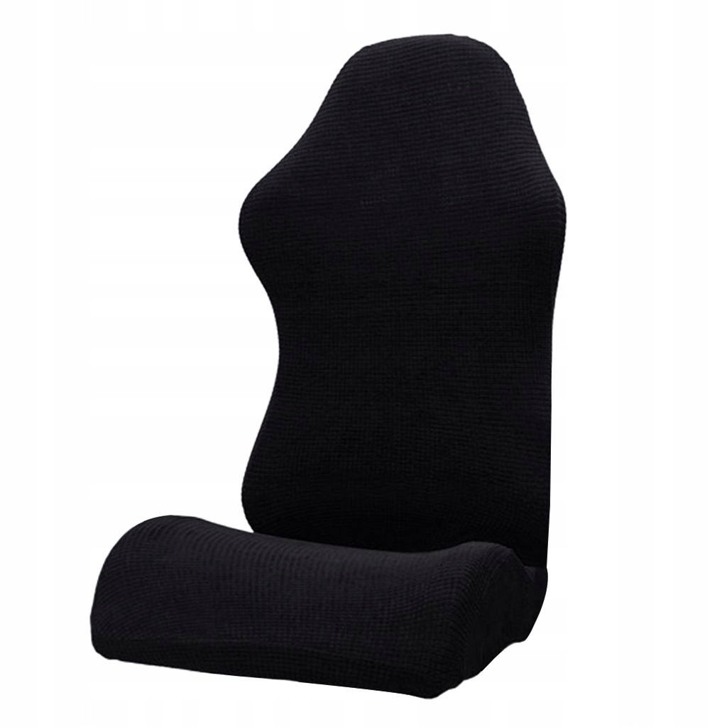 Stretchable Computer Gaming Swivel Armchair Slipcover Soft Protective black