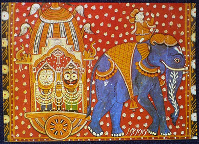 Indie - pattachitra - malowidło na tkaninie