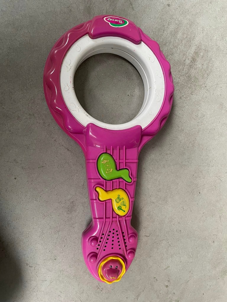 Magiczna grająca gitara dinozaur Barney i przyjaciele Playskool 1997