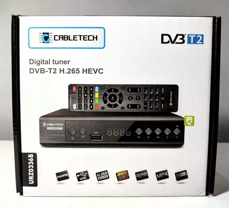 DEKODER DVBT CABLETECH KOMPLET GWARANCJA