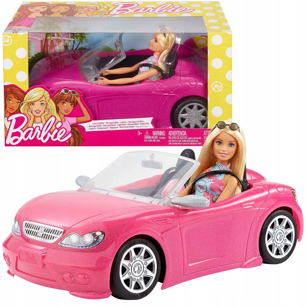 BARBIE SAMOCHÓD RÓŻOWY KABRIOLET AUTO LALKA FPR57 8584426267