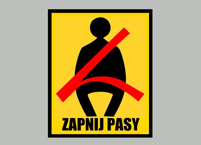 Naklejka na samochód ZAPNIJ PASY do taxi bus auta