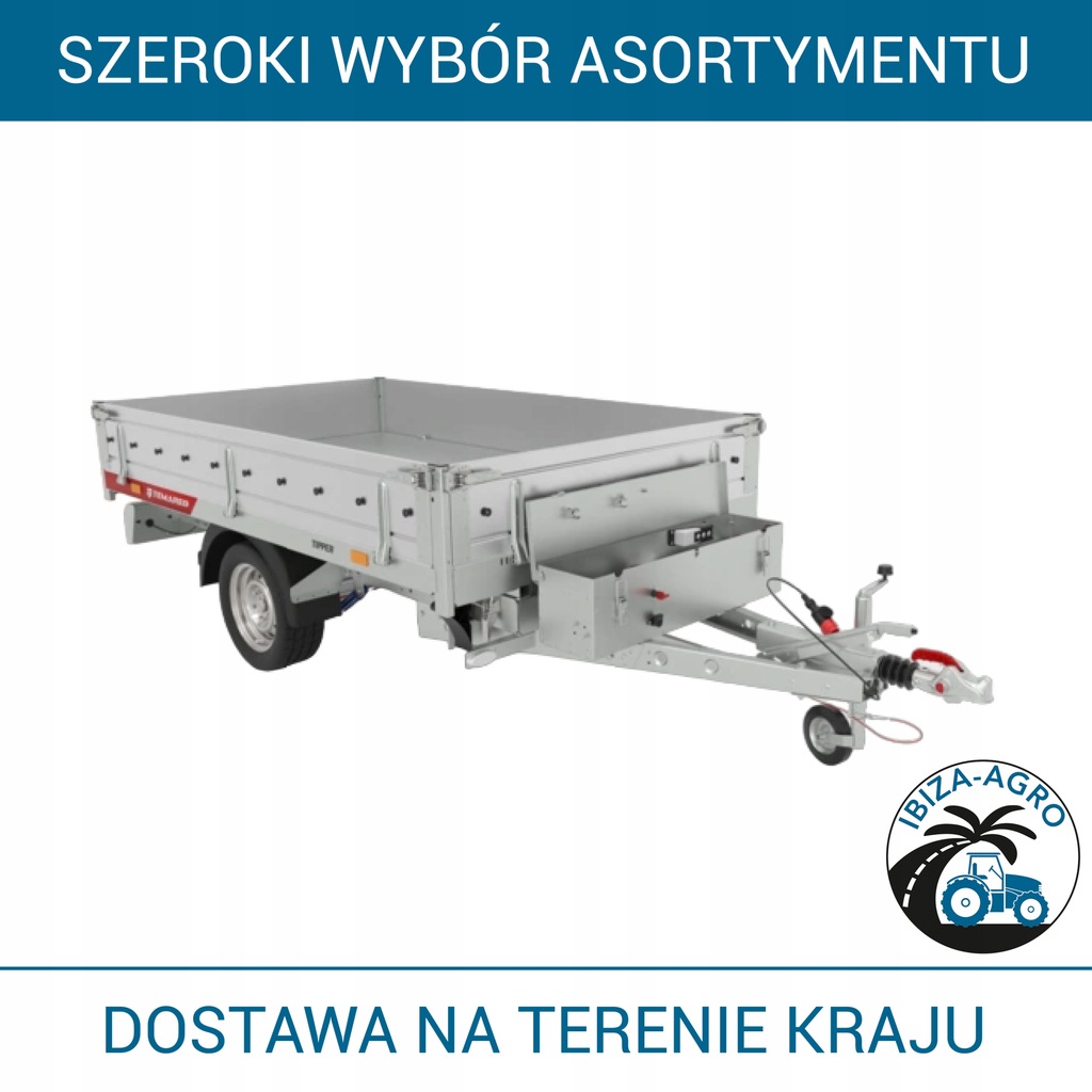 Przyczepka samochodowa Temared TIPPER 2515 przyczepa wywrotka elektryczna