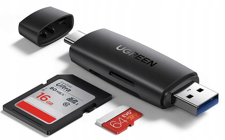 Купить UGREEN Адаптер USB + USB-C Устройство чтения карт SD microSD: отзывы, фото, характеристики в интерне-магазине Aredi.ru