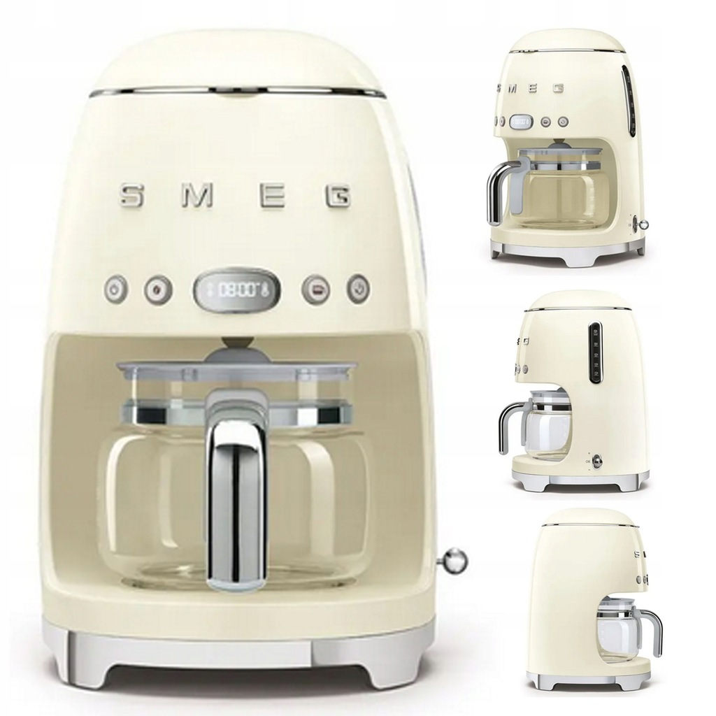 Ekspres przelewowy Smeg DCF02CREU 1,4 l kremowy