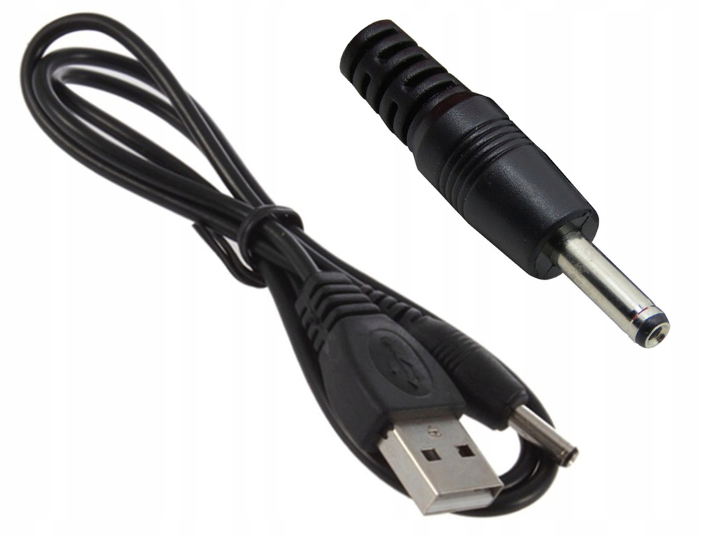 Kabel USB 100cm zasilający wtyk 3,5x1,35mm