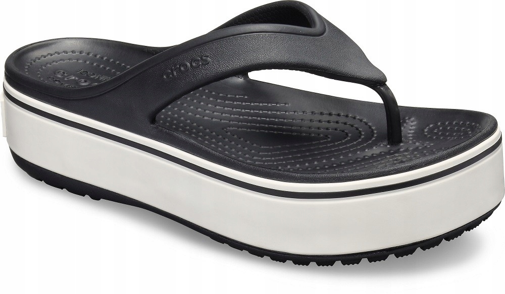 Crocs CROCBAND PLATFORM FLIP 066 BLACK WHITE r.M5