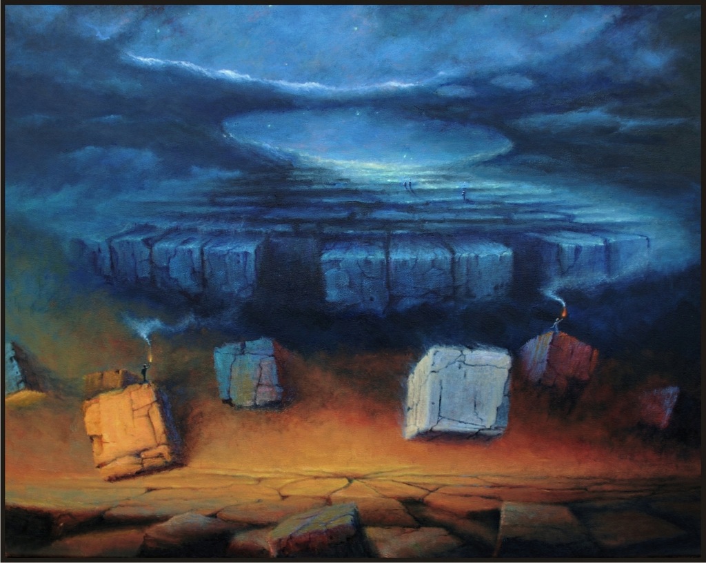 Obraz olejny 90cm x 70cm, P. Domagała