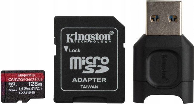 Kingston microSDXC Canvas React Plus SDCR2 128GB